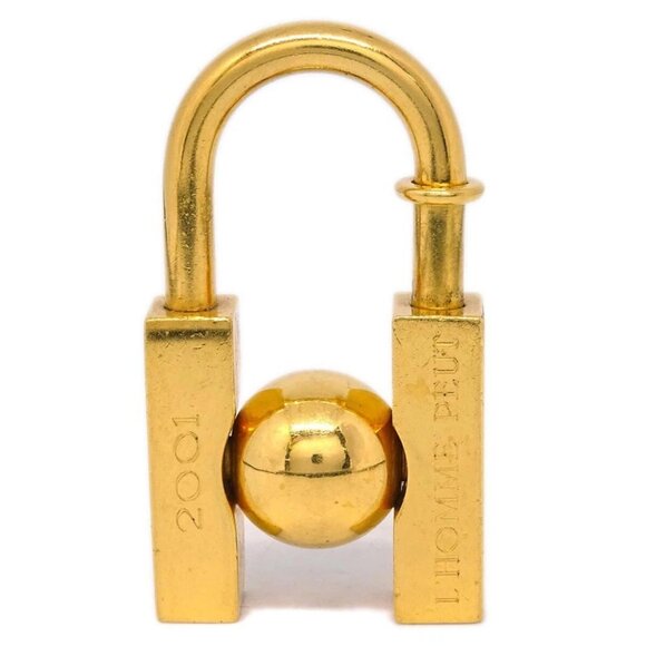 Hermes 2001 Earth Cadena Padlock Gold Small Good - Picture 1 of 4
